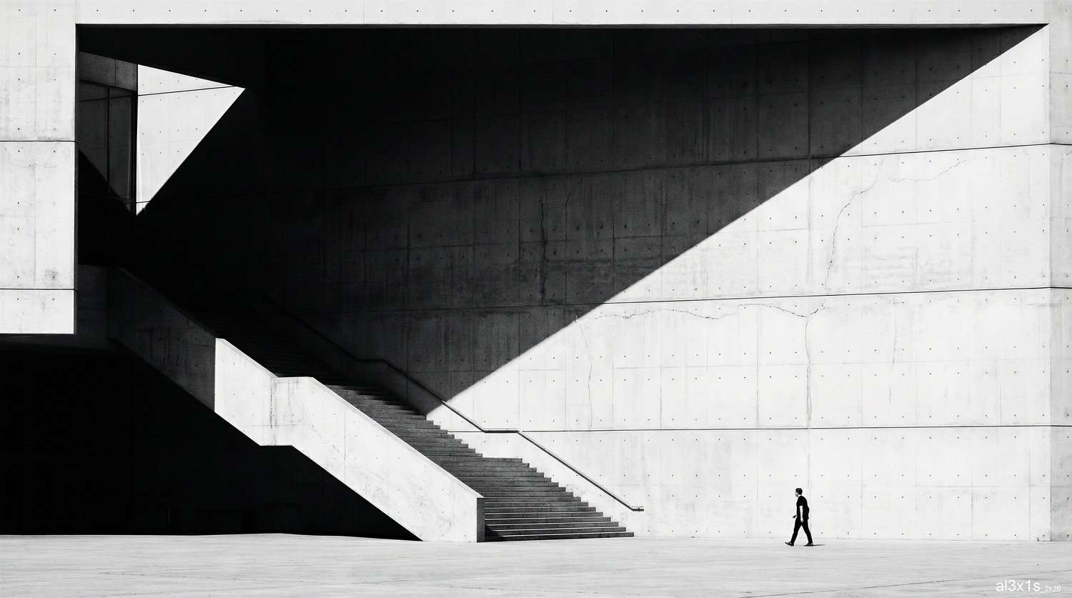 al3x1s — Promptographie N&B #29, série Entre rêves et Réalité, tirage Fine Art édition limitée 1/10